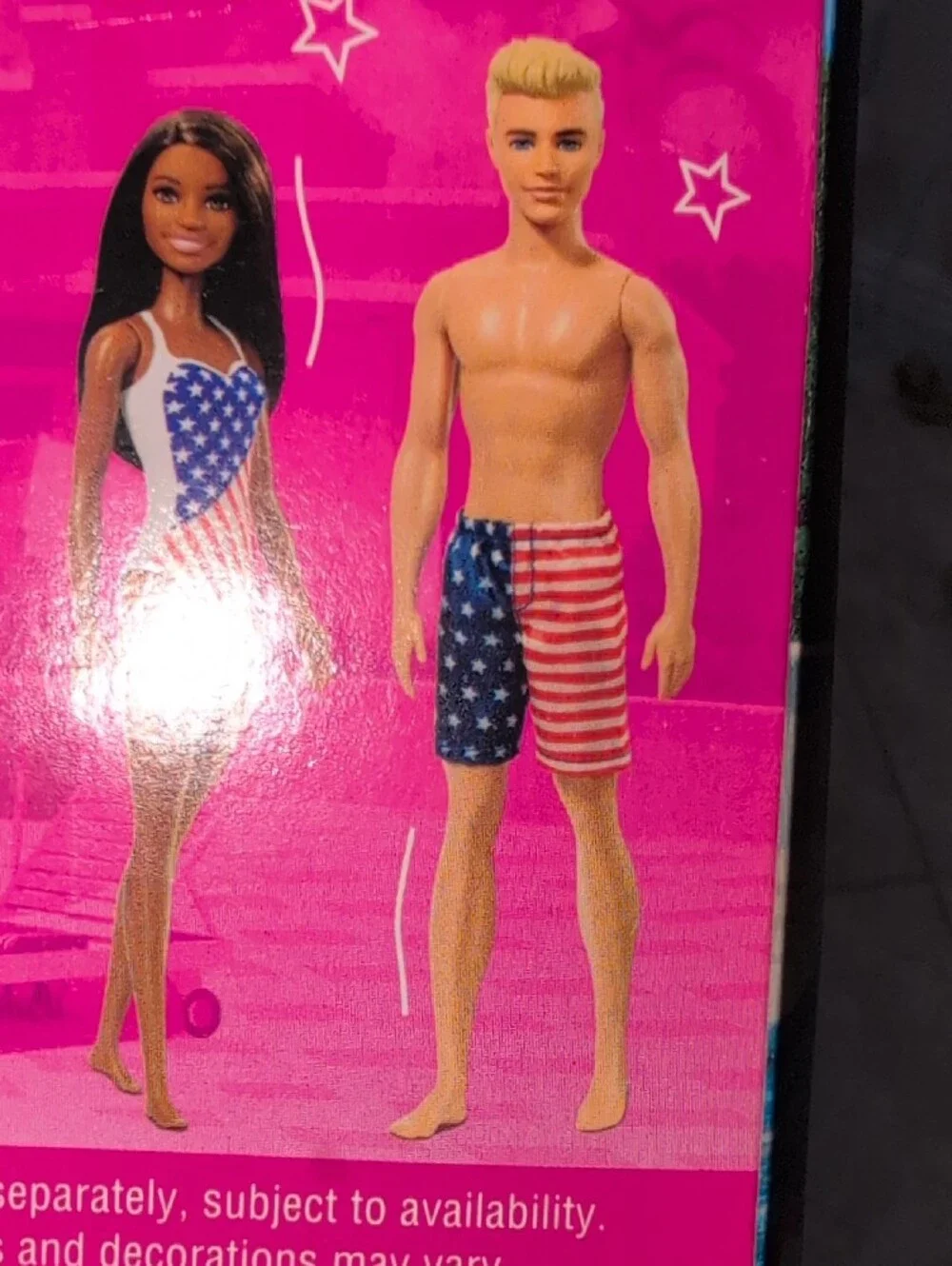 Barbie Blonde Ken Doll with Red, White & Blue Swim Shorts
